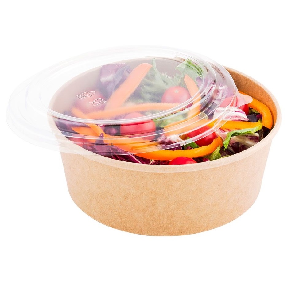 Kraft Salad Bowl + Lid – Gulf East Paper & Plastic Industries LLC